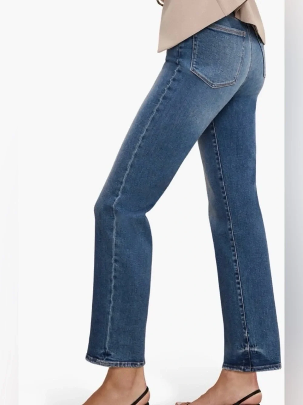 NWT Good American Good Boy Straight Cropped Jeans Size 10/30; Originally $159 - Picture 5 of 8
